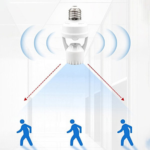 Đui Đèn Cảm Biến Chuyển Động E27, Tự Động Bật Tắt Thông Minh khi có người