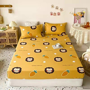Bộ ga giường và vỏ gối COTTON 100% đủ size nệm mát lạnh mua hè