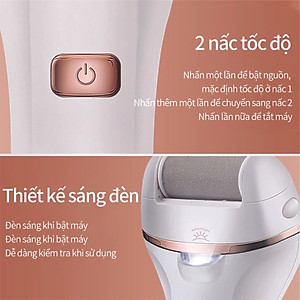Máy chà gót chân tẩy tế bào chết 3 đầu mài 2 chế độ cao cấp, máy mài gót chân đa năng - tặng kèm bộ phụ kiện 10 món
