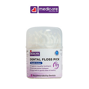 Tăm chỉ xỉa răng MEDiCARE hộp 70 cây