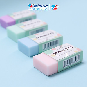 Gôm tẩy bút chì không mùi Pastel Pazto Thiên Long E-010 - Màu ngẫu nhiên - combo 10