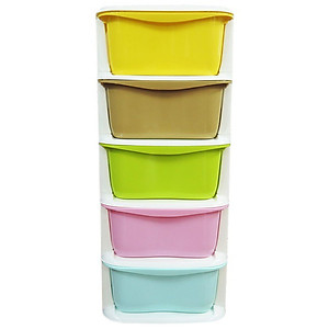 Tủ Đa Sắc 5 Tầng Có Bánh Xe Di Chuyển Tiện Lợi- Tủ Đựng Đồ Dùng Gia Đình - Hàng Chính Hãng MINIIN