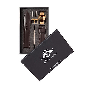 Dây Đồng Hồ Da Bò Italy Cao Cấp Màu Nâu Size 15/17/19/21/23/25mm - Dây Da Đồng Hồ Da Bò Thật 100%, Bảo Hành 12T