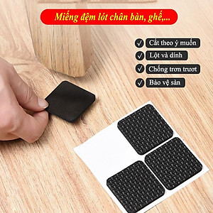 Lót chân ghế, miếng dán chống trầy, chống rung lắc bàn ghế Miếng lót kê chân giường, tủ Hình Vuông