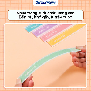 Thước nhựa thẳng màu Pastel dài 20 cm Thiên Long Pazto SR-010 - Màu ngẫu nhiên