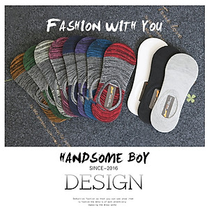 Bộ 5 đôi tất bàn chân nam Co dãn 4 chiều(free size) Hàn Quốc