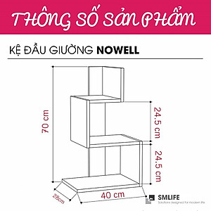 Kệ Đầu Giường Sang Trọng Thiết Kế Tối Giản SMLIFE Nowell
