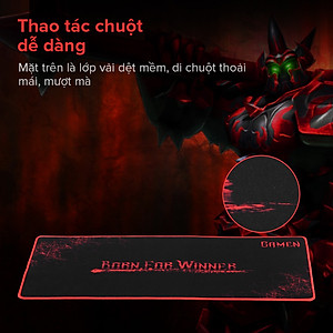 Tấm lót chuột Gamen GP-XL bàn di chuột kiểu dáng gaming kích thước lớn 70x30 cm - Hàng Chính Hãng