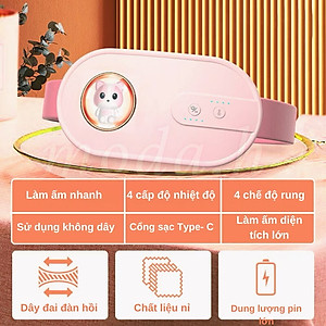 Đai Chườm Nóng, Máy Massage Giảm Đau Bụng Kinh  - Hỗ Trợ Chống Lão Hoá Da Sau Sinh