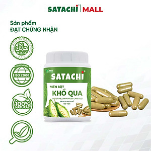 Viên Bột Khổ Qua Nguyên Chất SATACHI – 100% Từ Mướp Đắng – Dạng Viên Tiện Lợi – Hộp 180 viên