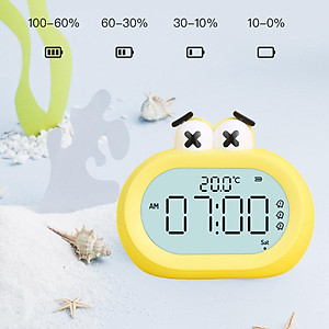 Digital Alarm Clock Indoor Temperature Snooze for Travel Bedside Decor