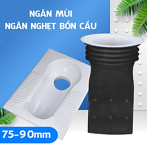 Phụ Kiện Ống Phễu Lắp Thoát Sàn Bồn Cầu Ngăn Chống Mùi Nước Cống Hôi Vi Khuẩn Côn Trùng Thâm Nhập - Đen - 75-90mm