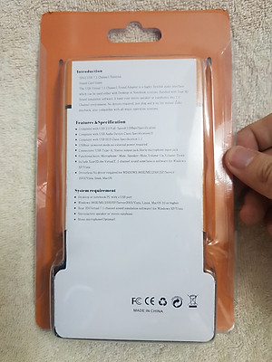 USB sound âm thanh cực chất 7.1- 5HV2 - Dùng cho máy tính, laptop - Hàng chính hãng