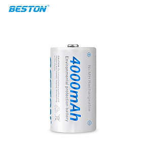 Pin C sạc Beston 4000mAh - Vỉ 2 pin cỡ trung dùng cho thiết bị gia đình, thiết bị điện tử - hàng nhập khẩu