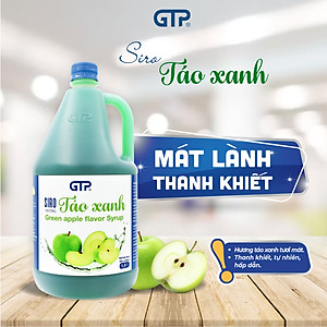 Siro Táo xanh GTP - Chuyên dùng pha chế: Trà sữa, Trà trái cây, Cocktail, Mocktail…