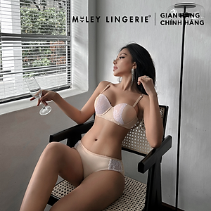 Bộ Áo Cúp Ngang và Quần Lót Nữ Thun Lạnh Miley Lingerie BRM0902_FMM0905