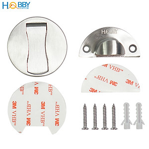 Chặn cửa đế dẹp nam châm hít chặn inox 304 Hobby home decor CC2