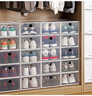 Combo 5 Hộp Đựng Giày Nhựa Cứng Trong Suốt ,Tháo Lắp Dễ Dàng 