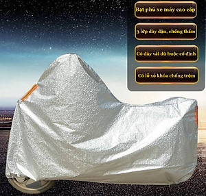 Bạt Phủ Áo Trùm Xe Máy Vải Dù Che Mưa Nắng Thời Tiết Khắc Nghiệt Loại Lớn Cho Dòng Xe Tay Ga - Xe Số Thông Dụng