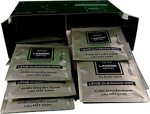 LAMOSI OPTIC - Khăn lau mắt kính chuyên dụng - Hộp 20 gói