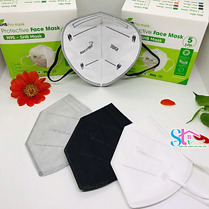 Khẩu trang N95 SHB Pro mask người lớn hộp 20 cái, Khẩu trang KN95 cao cấp 5 lớp kháng khuẩn chuẩn FFP2