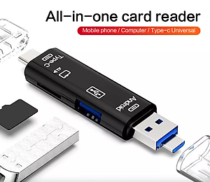 Đầu cắm OTG xịn giúp điện thoại Android đọc thẻ nhớ TF, USB, Type C  - Hàng chính hãng / Hàng nhập khẩu