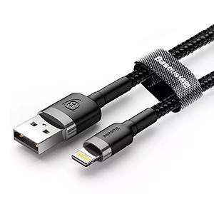 Cáp sạc nhanh 2.4A Baseus Cafule dây bện chống gập đồng bộ data nhanh chóng dành cho iPhone dài 100CM ( nhiều màu ) - Hàng chính hãng