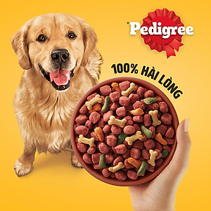 [Bộ 2] Thức Ăn Hạt Cho Chó Trưởng Thành Pedigree Adult 1+ Years Vị Gà, Rau Củ + Bỏ, Rau Củ 1.5kg/Túi