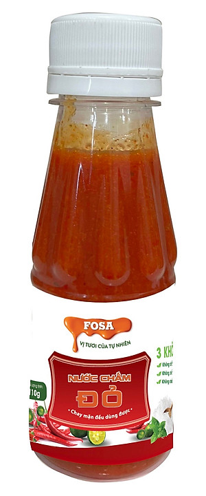 Nước chấm Đỏ Fosa, muối ớt tắc tươi ngon cho hải sản và BBQ, chay mặn đều dùng được