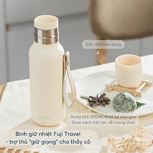 Bình Giữ Nhiệt Fuji Travel 500 ml - Inochi HNK.BNFT.3139 (Mẫu Màu Giao Ngẫu Nhiên)