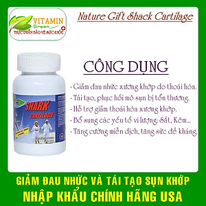 Viên uống sụn cá mập bổ khớp Nature Gift Shark Cartilage 750mg | Nhập khẩu chính hãng Mỹ