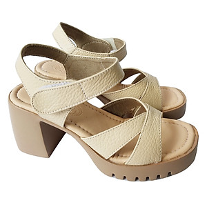 Giày Sandal Cao Gót BIGGBEN Da Bò Thật Cao 7 Phân SDCG96