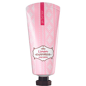 [Tặng móc khoá] Kem tay Around Me Happiness Hand Cream Hàn Quốc 60g (Cây lanh) 