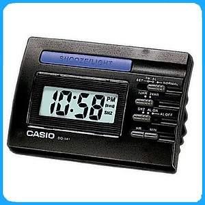 Đồng Hồ Báo Thức Để Bàn Điện Tử Casio DQ-541-1R Màu Đen