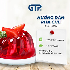 Bột Rau Câu hương Dâu(200g/gói), Bột rau câu (Jelly) giòn dẻo