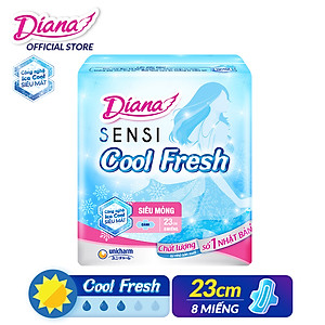 Bộ 6 Gói Băng Vệ Sinh Diana SenSi Cool Fresh Siêu Mỏng Cánh (8 Miếng/Gói)