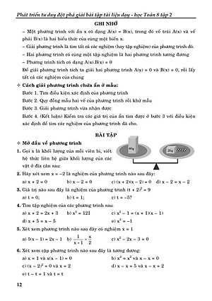 Sách Phát Triển Tư Duy Đột Phá Giải Bài Tập Tài Liệu Dạy - Học Toán Lớp 8 (Tập 2)
