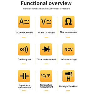 Đồng hồ, ampe kìm ABG zoyi ZT-QS9 đo điện vạn năng kỹ thuật số TRMS 6000 số đếm, bộ kẹp khởi động kỹ thuật số, đo dòng điện AC/DC, đo chống nhiễu