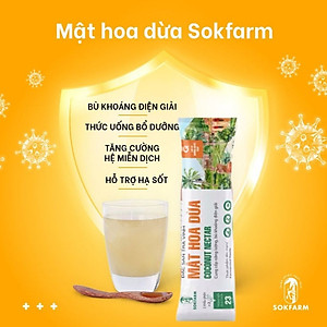 Mật hoa dừa cô đặc Sokfarm dạng tuýp - Hành trang tiện lợi, nạp năng lượng tức thời, thay thế bữa ăn nhẹ không lo tăng cân, dùng được cho người tiểu đường