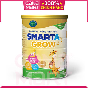 Sữa bột tốt cho bé Nutricare Smarta Grow, giúp trẻ tăng trưởng chiều cao, phát triển não bộ, dinh dưỡng cho trẻ thấp còi (900g)