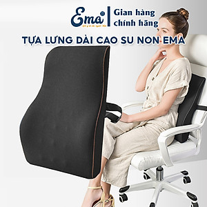 Đệm dựa lưng ghế văn phòng, ghế ô tô EMA chất liệu cao su non cao cấp, vỏ lưới thoáng mát