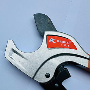 Kéo Cắt Ống Nhựa PVC, PPR, PE 42mm Kapusi – Tay Xám Cam K0234 – Lưỡi Thép Mangan Bền Sắc, Thân Hợp Kim Nhôm Cứng Cáp