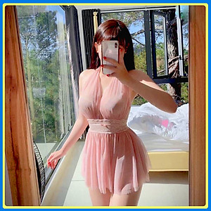 Q8 Váy ngủ ren xuyên thấu cao cấp  - Đầm ngủ hở lưng sexy gợi cảm - Đồ ngủ nữ quyến rũ - Váy ngủ nữ