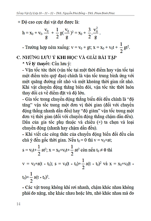 Sổ Tay Vật Lí Trung Học Phổ Thông (Lớp 10 - 11 - 12)