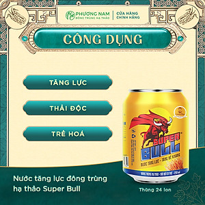 Lốc 6 lon nước giải khát Tăng lực Đông Trùng Hạ Thảo Phương Nam SuperBull