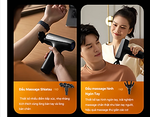 Máy Massage Cầm Tay PHILIPS 7325 đầu massage hợp kim nhôm titan 6 đầu massage chuyên sâu - Hàng chính hãng