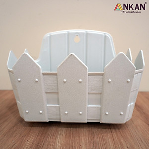 Chậu Nhựa Trồng Cây ANKAN Để Treo Ban Công, Treo Tường, Ngoài Trời, Sân Vườn, Kích Thước 24 x 19cm, Nhựa Cao Cấp