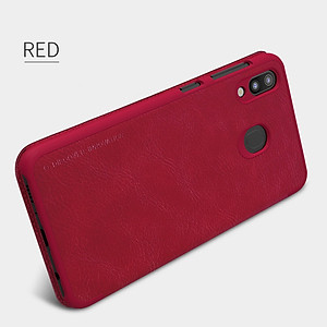 Bao Da Da Bò Cho Samsung Galaxy M20 hiệu Nillkin Qin Có Ngăn Đựng Thẻ - Hàng Chính Hãng