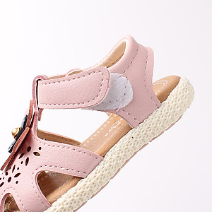 Dép - Sandal tập đi cho bé gái 6 - 18 tháng gắn hoa xinh xắn SG17