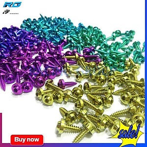 Ốc Gắn Dàn Áo 5Li-6Li Đặc Biệt Ốc Gr5 Titan Và Lục Bảo ( 1 Con)